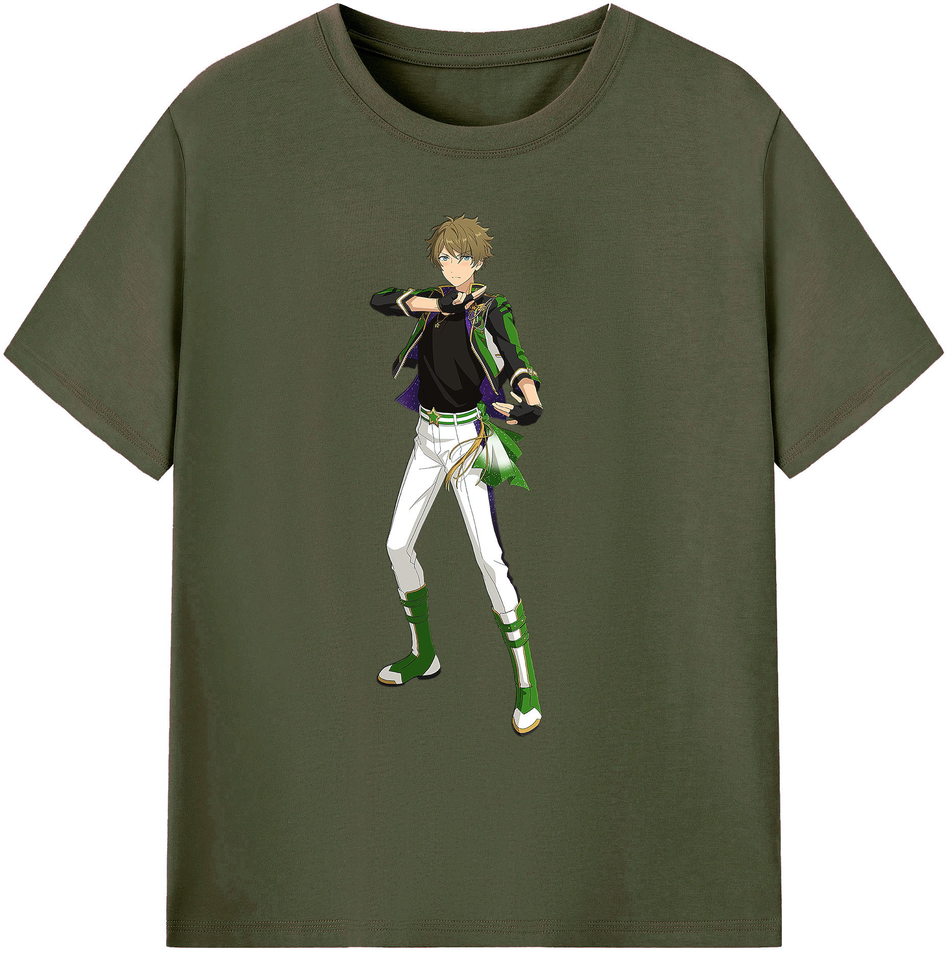 （画像用） あんさんぶるスターズ! Ensemble Stars 綿100％ メンズ半袖Tシャツ｜肌触りやわらか＆通気性